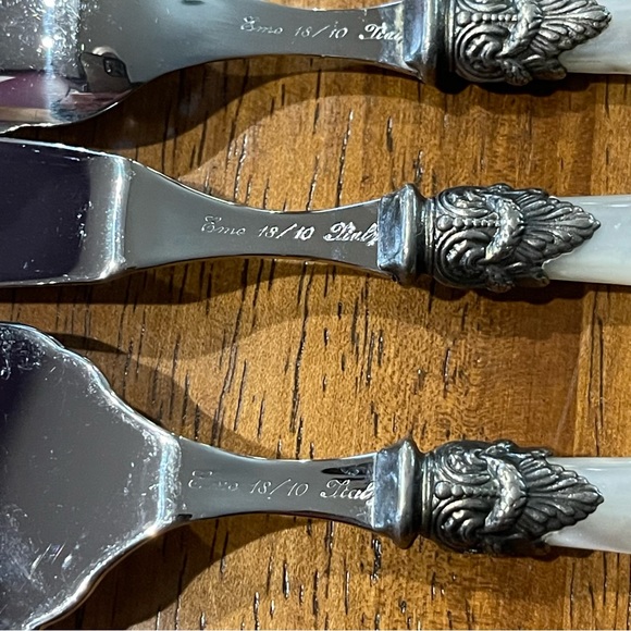 Eme made in Italy stainless steel cheese knife set butter cutter slicer & fork - Picture 10 of 10